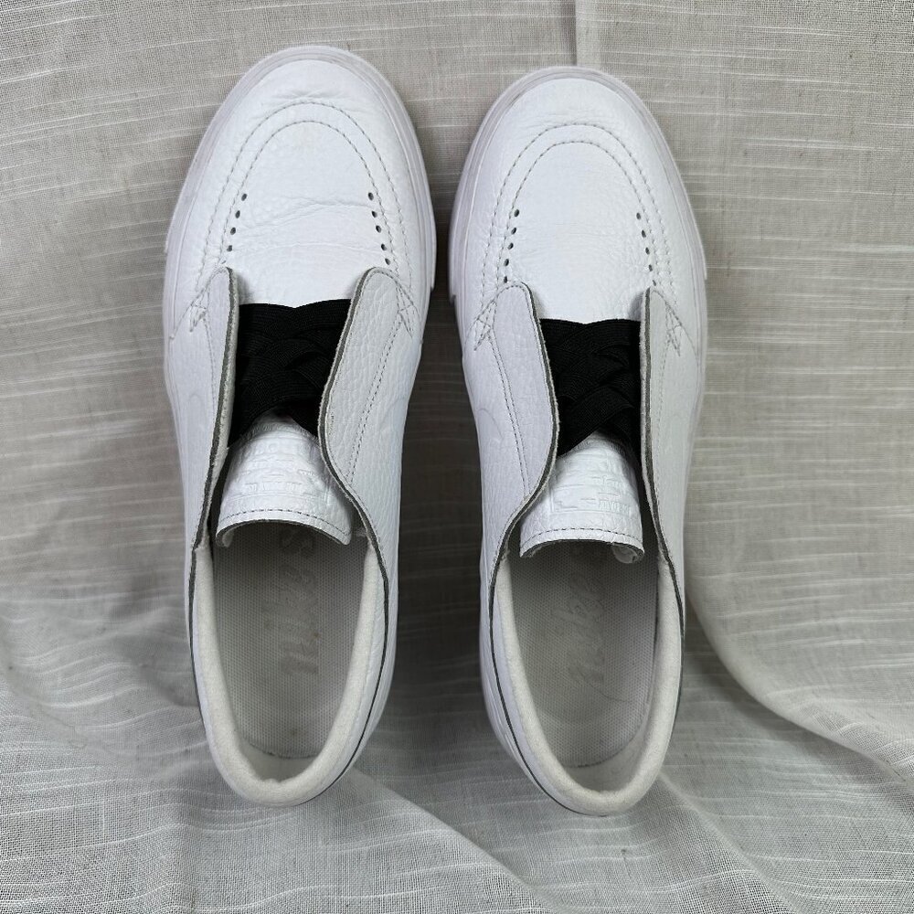 Nike SB Zoom Janoski HT Slip On White Leather Skate Shoes Men's 5.5 / Women's 7